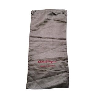 Salvatore Ferragamo|Special Edition Gray Shoes Dust Bag with Red Logo- Size 16x8